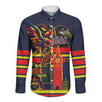 Personalised Adelaide Crows City Of Football Team Long Sleeve Button Shirt Adelaide City Skyline Illustration Sport Fan