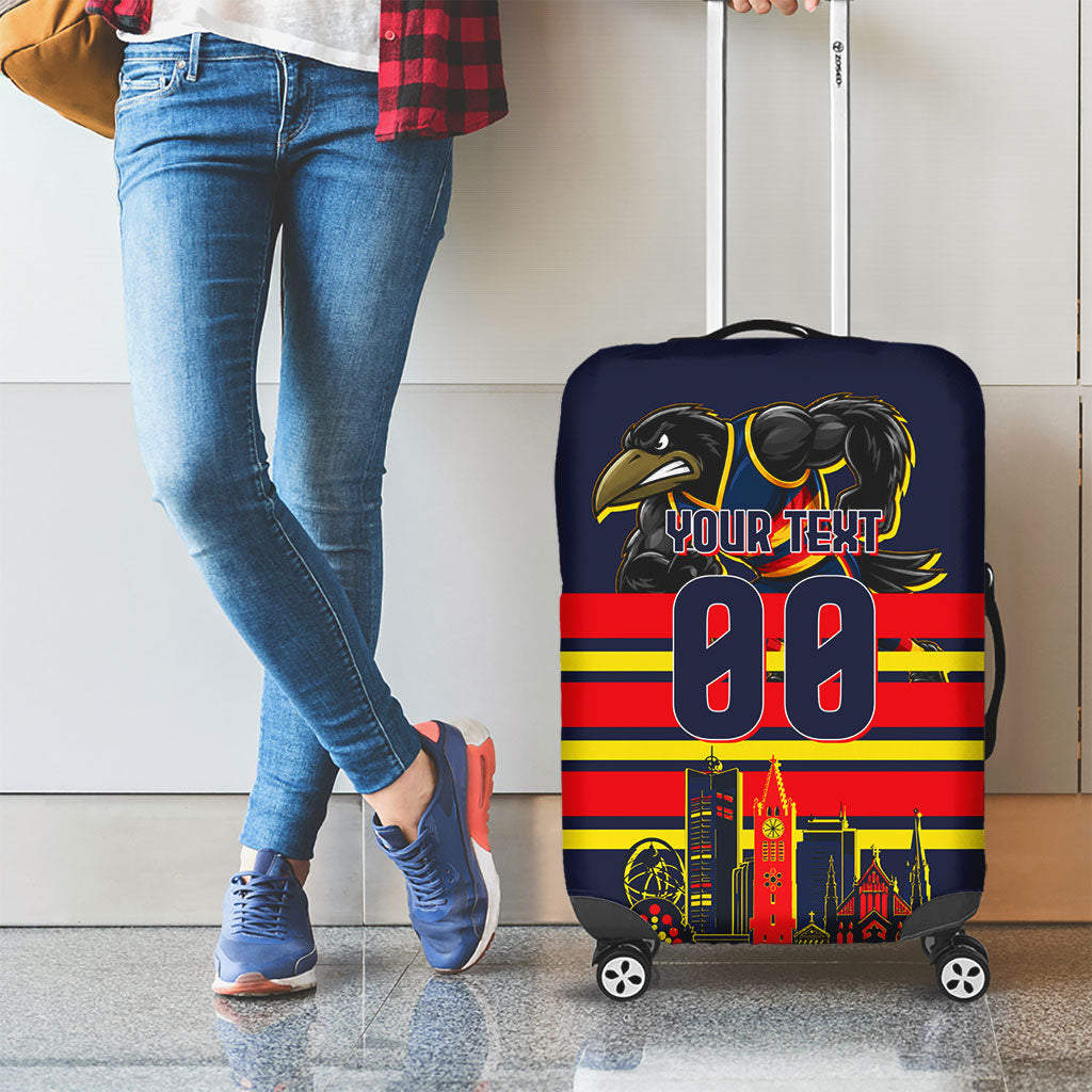 Personalised Adelaide Crows City Of Football Team Luggage Cover Adelaide City Skyline Illustration Sport Fan