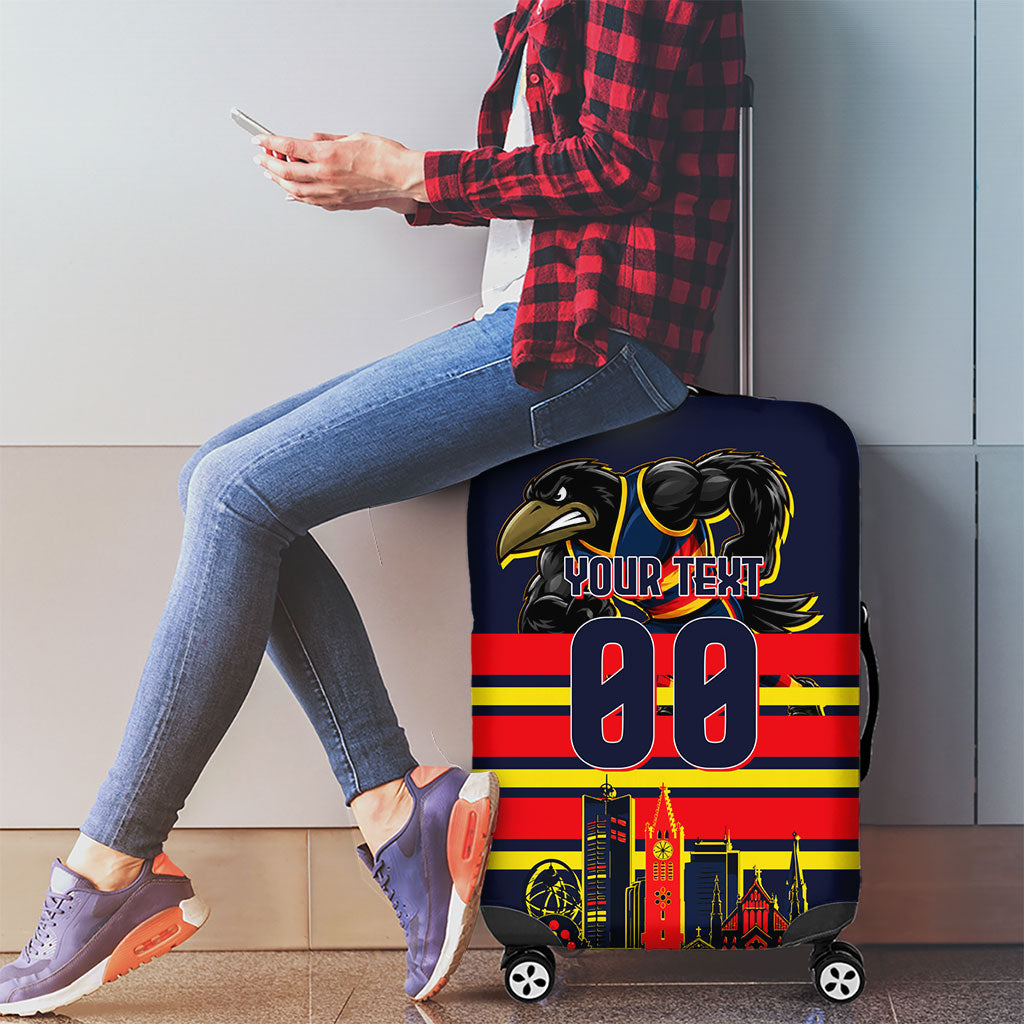 Personalised Adelaide Crows City Of Football Team Luggage Cover Adelaide City Skyline Illustration Sport Fan