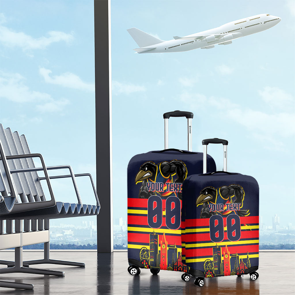 Personalised Adelaide Crows City Of Football Team Luggage Cover Adelaide City Skyline Illustration Sport Fan
