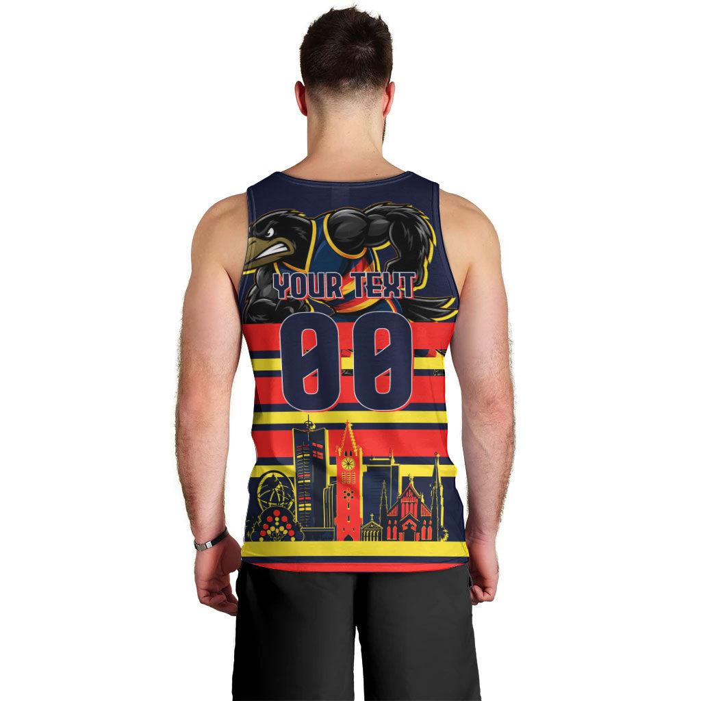 Personalised Adelaide Crows City Of Football Team Men Tank Top Adelaide City Skyline Illustration Sport Fan