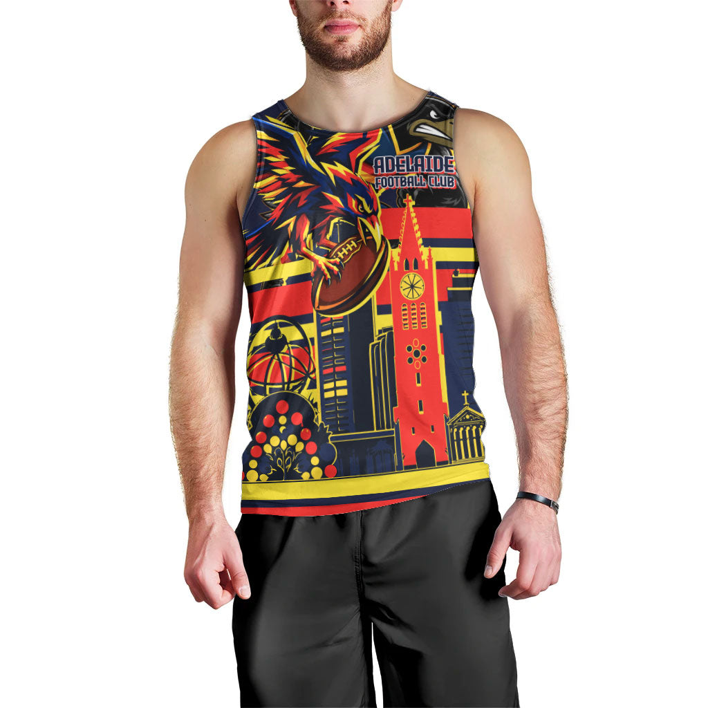 Personalised Adelaide Crows City Of Football Team Men Tank Top Adelaide City Skyline Illustration Sport Fan