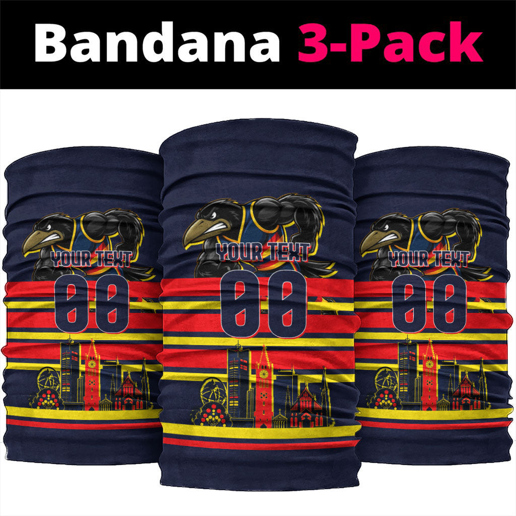 Personalised Adelaide Crows City Of Football Team Neck Gaiter Adelaide City Skyline Illustration Sport Fan