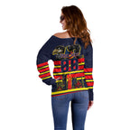 Personalised Adelaide Crows City Of Football Team Off Shoulder Sweater Adelaide City Skyline Illustration Sport Fan