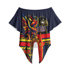 Personalised Adelaide Crows City Of Football Team Off Shoulder Wrap Waist Top Adelaide City Skyline Illustration Sport Fan