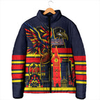 Personalised Adelaide Crows City Of Football Team Padded Jacket Adelaide City Skyline Illustration Sport Fan
