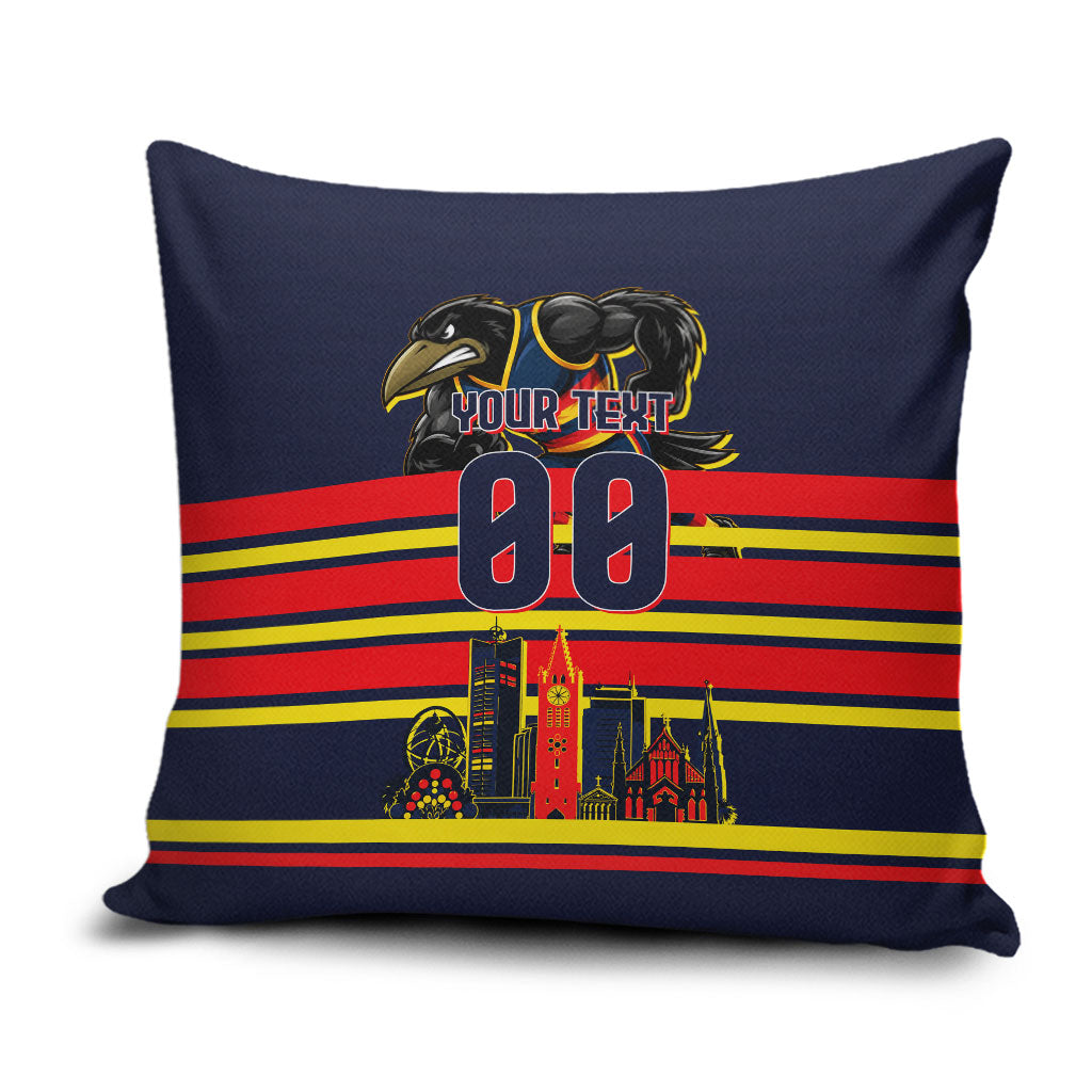 Personalised Adelaide Crows City Of Football Team Pillow Cover Adelaide City Skyline Illustration Sport Fan
