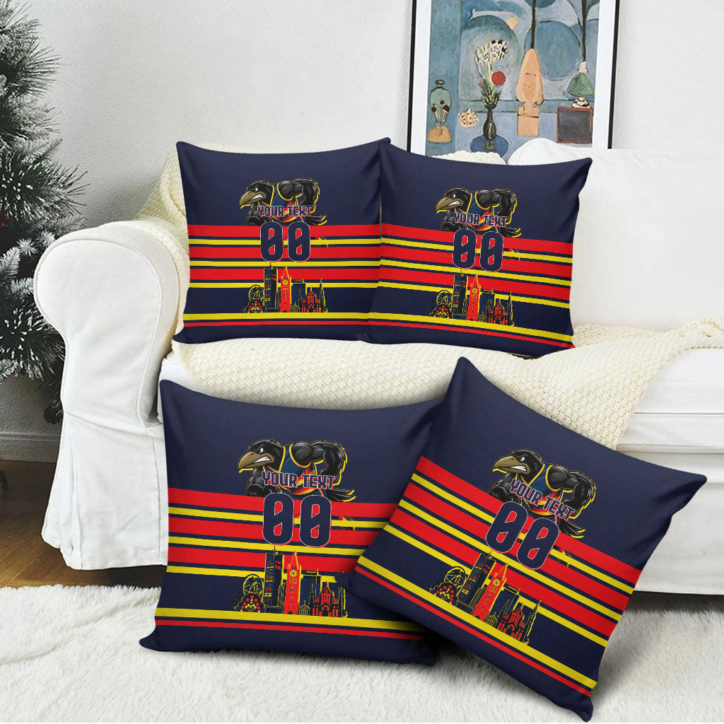Personalised Adelaide Crows City Of Football Team Pillow Cover Adelaide City Skyline Illustration Sport Fan