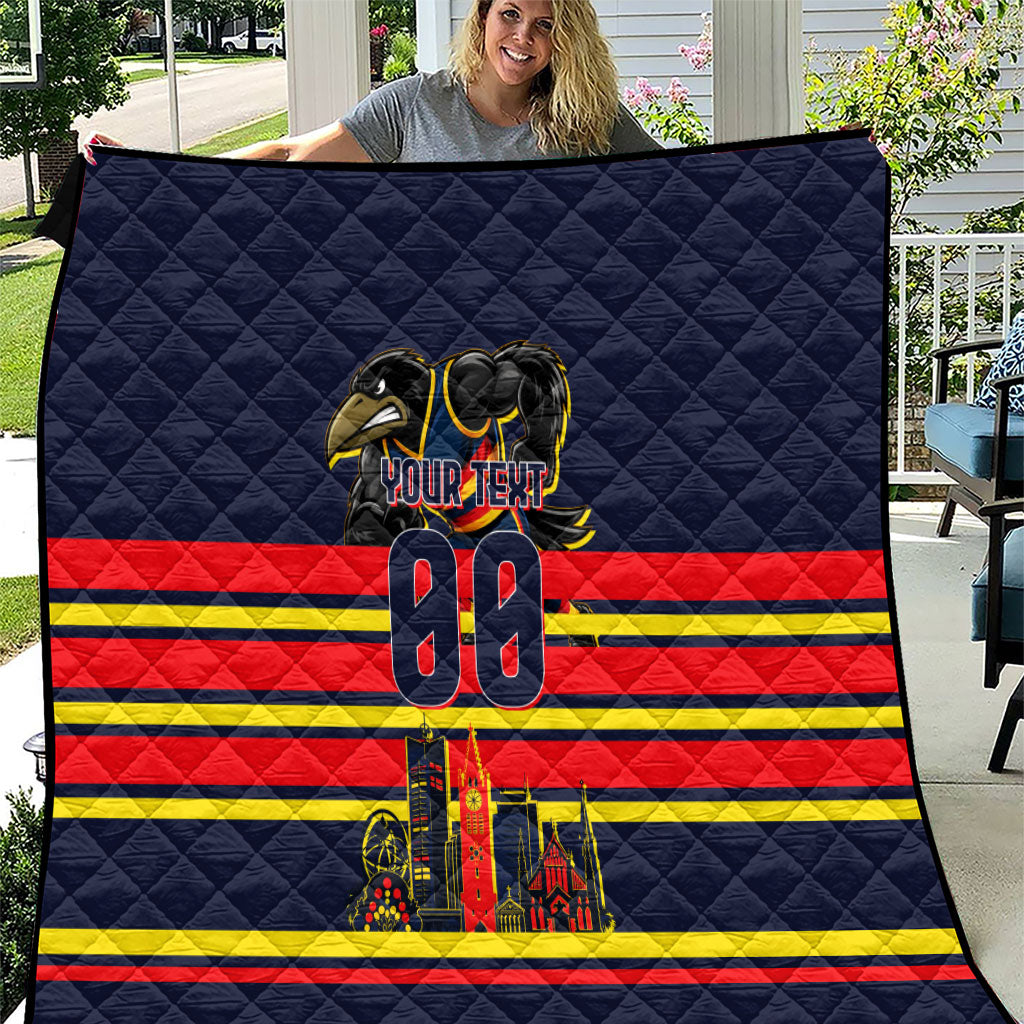 Personalised Adelaide Crows City Of Football Team Quilt Adelaide City Skyline Illustration Sport Fan