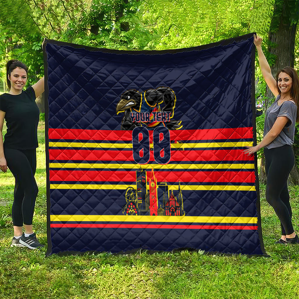 Personalised Adelaide Crows City Of Football Team Quilt Adelaide City Skyline Illustration Sport Fan