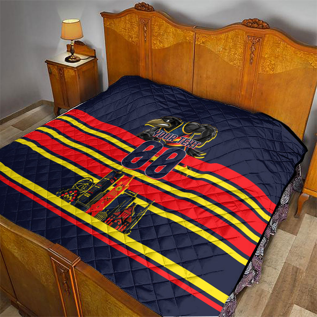 Personalised Adelaide Crows City Of Football Team Quilt Adelaide City Skyline Illustration Sport Fan