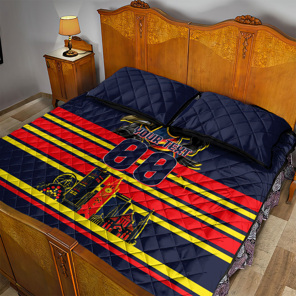 Personalised Adelaide Crows City Of Football Team Quilt Bed Set Adelaide City Skyline Illustration Sport Fan