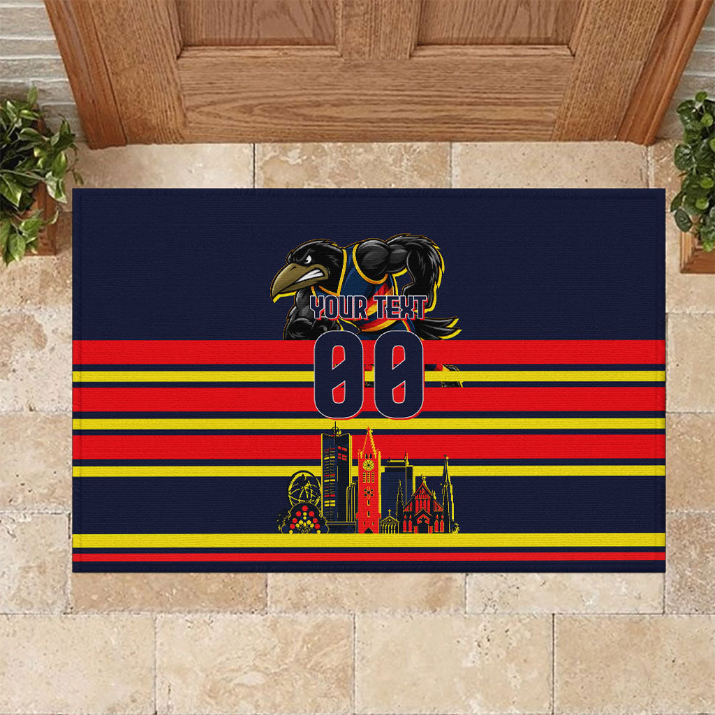 Personalised Adelaide Crows City Of Football Team Rubber Doormat Adelaide City Skyline Illustration Sport Fan