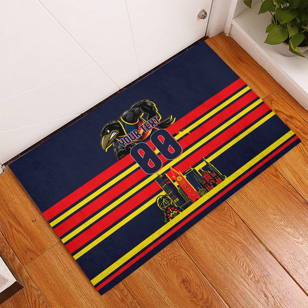Personalised Adelaide Crows City Of Football Team Rubber Doormat Adelaide City Skyline Illustration Sport Fan