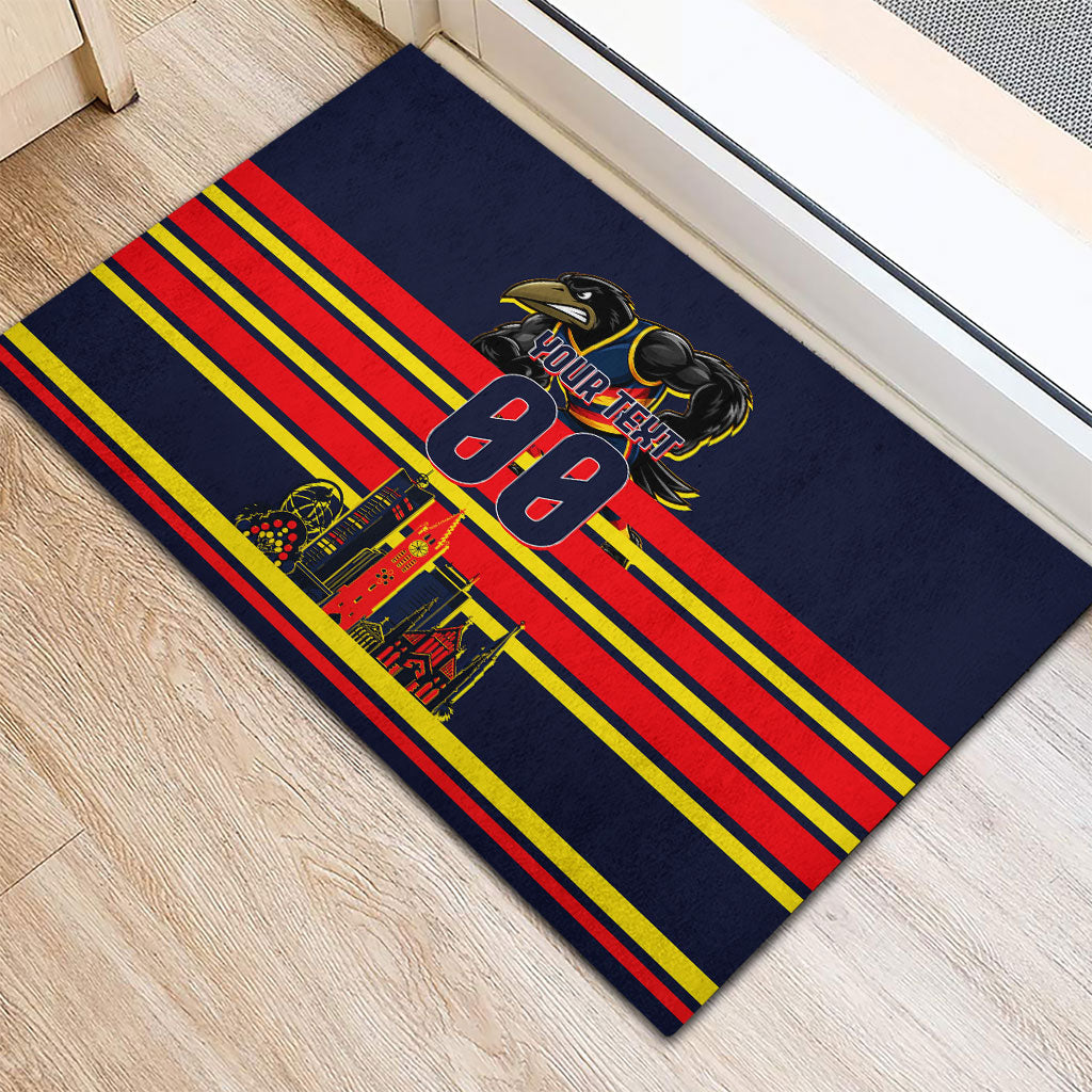 Personalised Adelaide Crows City Of Football Team Rubber Doormat Adelaide City Skyline Illustration Sport Fan