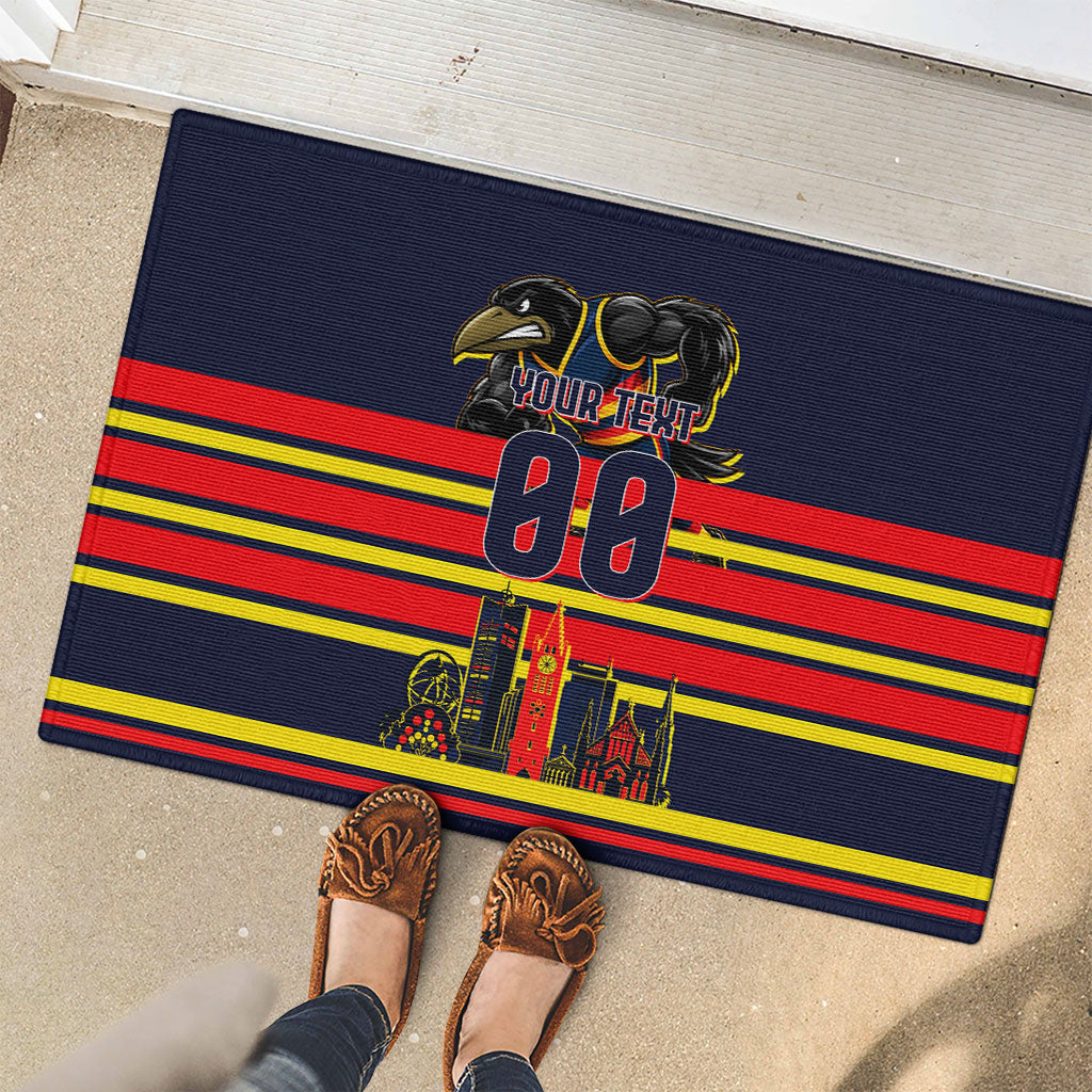 Personalised Adelaide Crows City Of Football Team Rubber Doormat Adelaide City Skyline Illustration Sport Fan