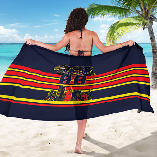 Personalised Adelaide Crows City Of Football Team Sarong Adelaide City Skyline Illustration Sport Fan