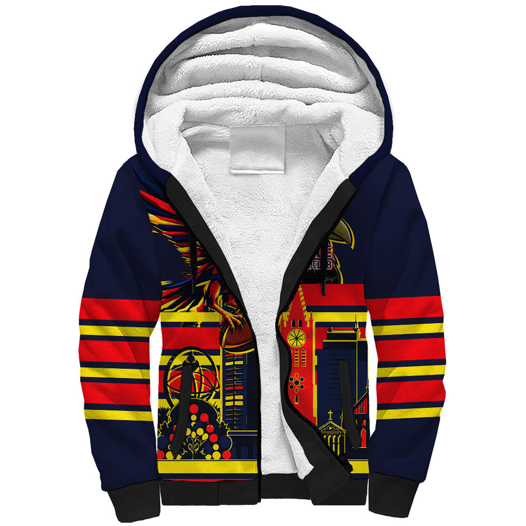 Personalised Adelaide Crows City Of Football Team Sherpa Hoodie Adelaide City Skyline Illustration Sport Fan