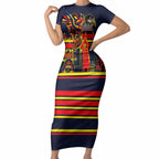 Personalised Adelaide Crows City Of Football Team Short Sleeve Bodycon Dress Adelaide City Skyline Illustration Sport Fan