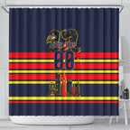 Personalised Adelaide Crows City Of Football Team Shower Curtain Adelaide City Skyline Illustration Sport Fan