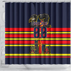 Personalised Adelaide Crows City Of Football Team Shower Curtain Adelaide City Skyline Illustration Sport Fan