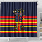 Personalised Adelaide Crows City Of Football Team Shower Curtain Adelaide City Skyline Illustration Sport Fan