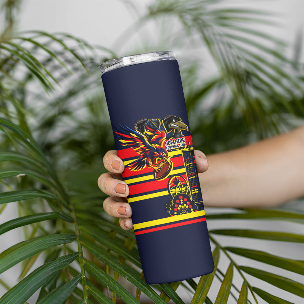 Personalised Adelaide Crows City Of Football Team Skinny Tumbler Adelaide City Skyline Illustration Sport Fan
