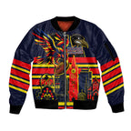 Personalised Adelaide Crows City Of Football Team Sleeve Zip Bomber Jacket Adelaide City Skyline Illustration Sport Fan