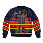 Personalised Adelaide Crows City Of Football Team Sleeve Zip Bomber Jacket Adelaide City Skyline Illustration Sport Fan
