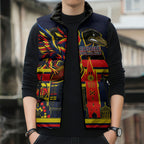 Personalised Adelaide Crows City Of Football Team Sleeveless Puffer Jacket Adelaide City Skyline Illustration Sport Fan