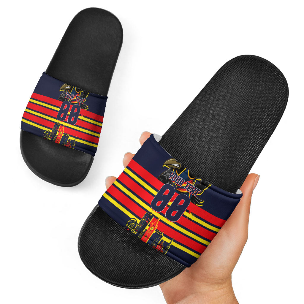 Personalised Adelaide Crows City Of Football Team Slide Sandals Adelaide City Skyline Illustration Sport Fan
