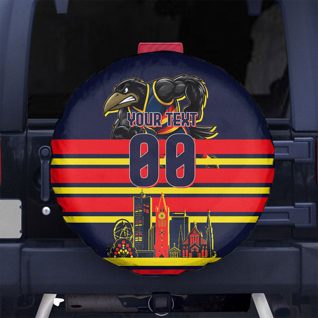 Personalised Adelaide Crows City Of Football Team Spare Tire Cover Adelaide City Skyline Illustration Sport Fan