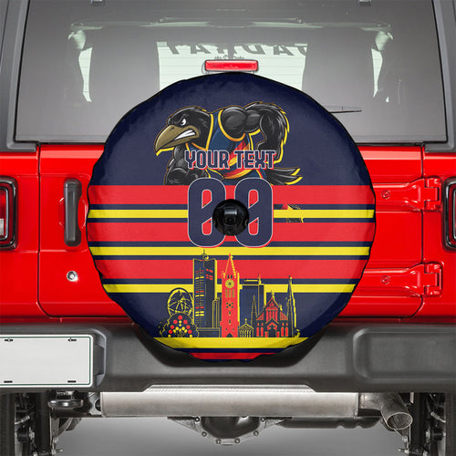 Personalised Adelaide Crows City Of Football Team Spare Tire Cover Adelaide City Skyline Illustration Sport Fan