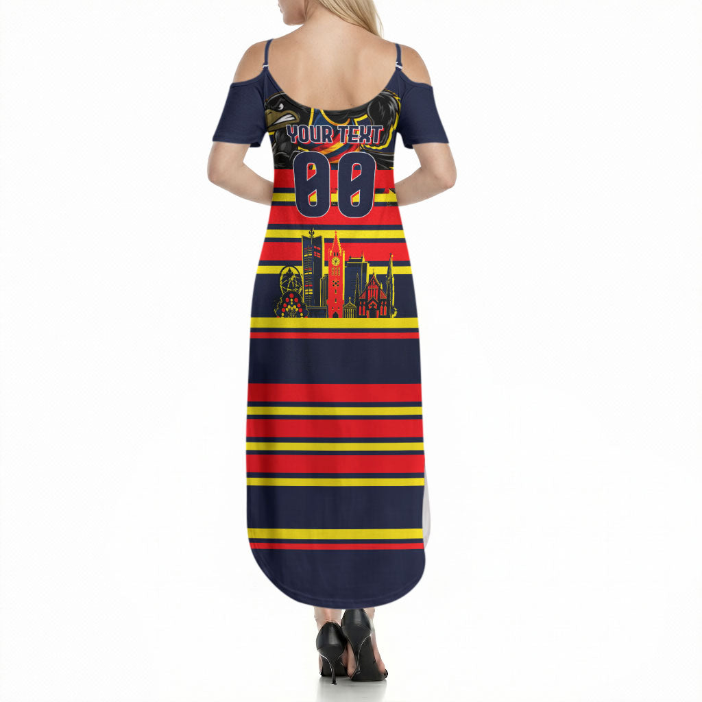 Personalised Adelaide Crows City Of Football Team Summer Maxi Dress Adelaide City Skyline Illustration Sport Fan