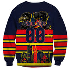 Personalised Adelaide Crows City Of Football Team Sweatshirt Adelaide City Skyline Illustration Sport Fan