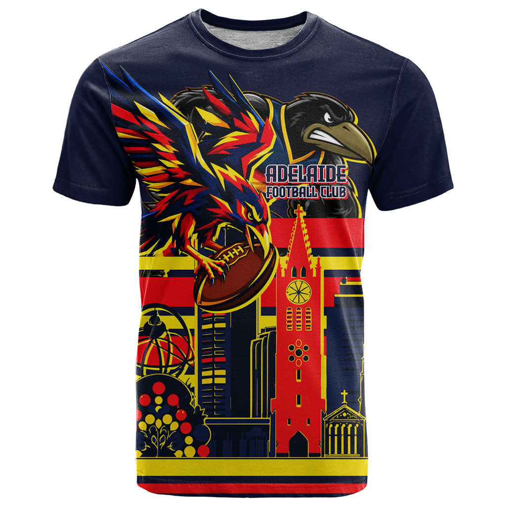 Personalised Adelaide Crows City Of Football Team T Shirt Adelaide City Skyline Illustration Sport Fan