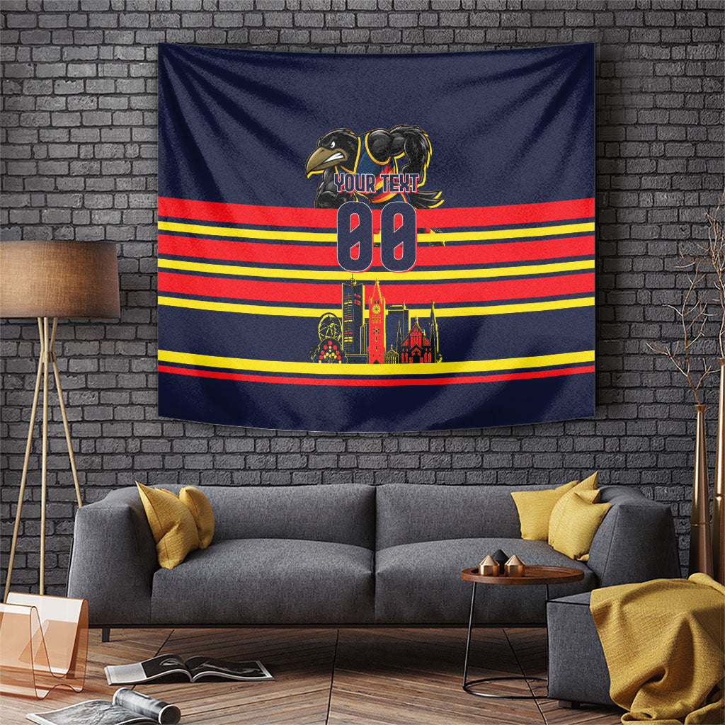 Personalised Adelaide Crows City Of Football Team Tapestry Adelaide City Skyline Illustration Sport Fan