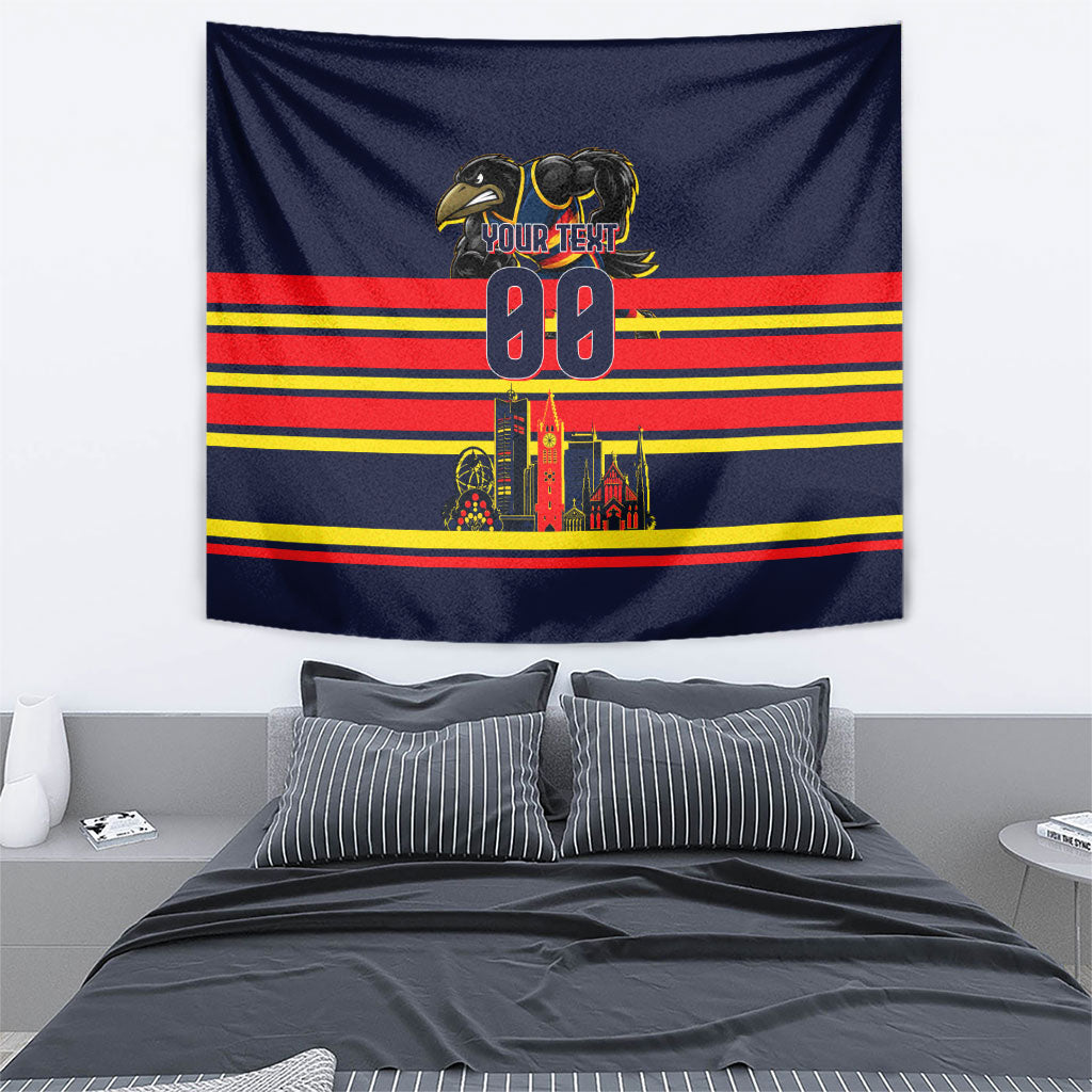 Personalised Adelaide Crows City Of Football Team Tapestry Adelaide City Skyline Illustration Sport Fan