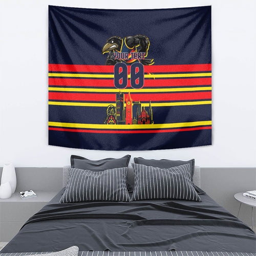 Personalised Adelaide Crows City Of Football Team Tapestry Adelaide City Skyline Illustration Sport Fan