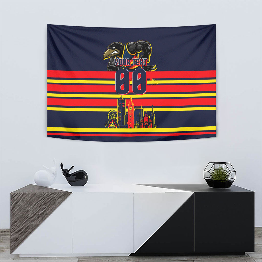 Personalised Adelaide Crows City Of Football Team Tapestry Adelaide City Skyline Illustration Sport Fan