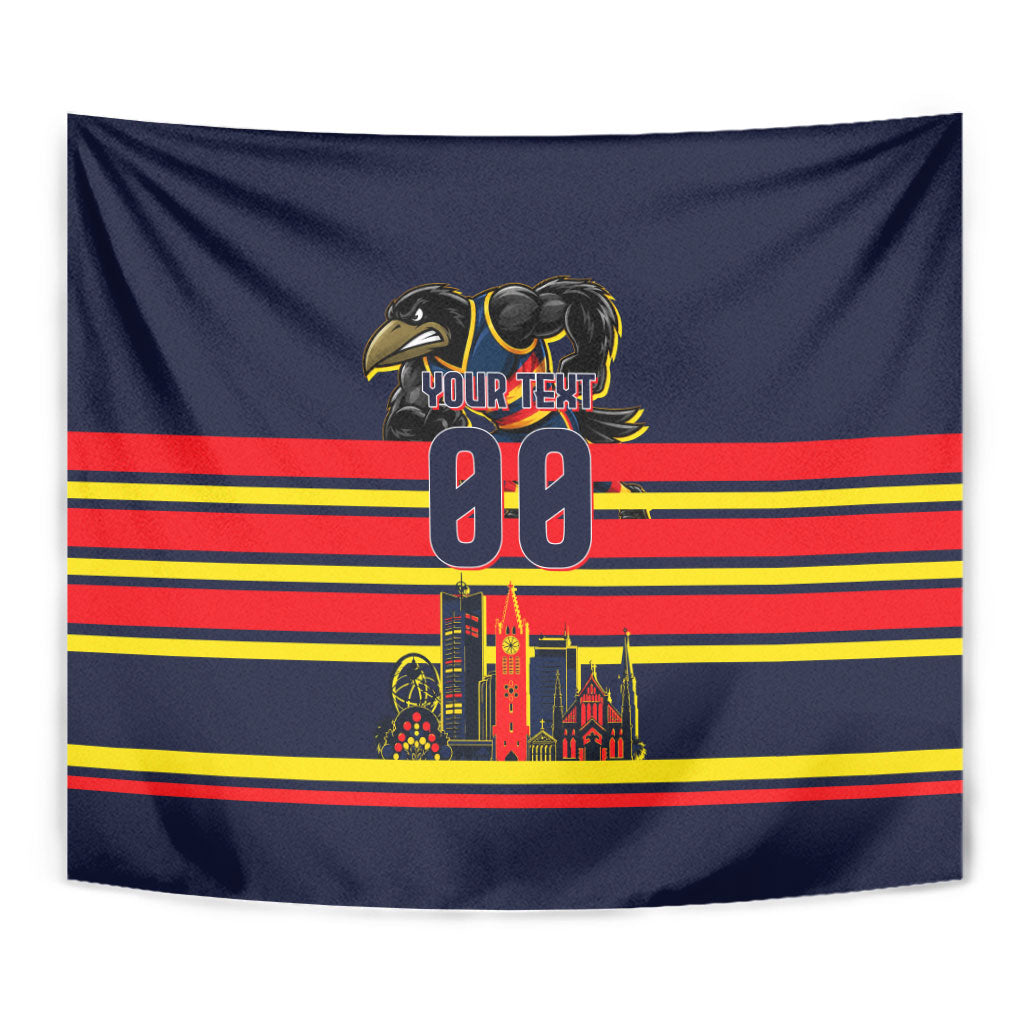 Personalised Adelaide Crows City Of Football Team Tapestry Adelaide City Skyline Illustration Sport Fan