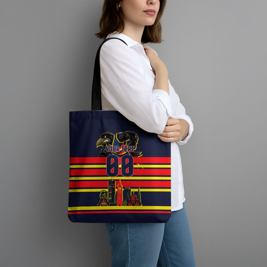 Personalised Adelaide Crows City Of Football Team Tote Bag Adelaide City Skyline Illustration Sport Fan