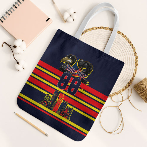Personalised Adelaide Crows City Of Football Team Tote Bag Adelaide City Skyline Illustration Sport Fan
