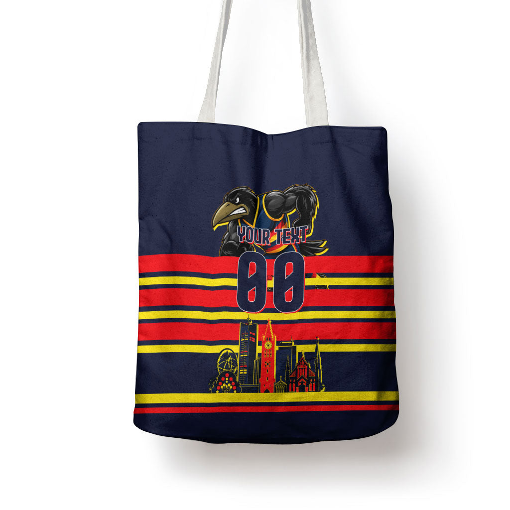 Personalised Adelaide Crows City Of Football Team Tote Bag Adelaide City Skyline Illustration Sport Fan