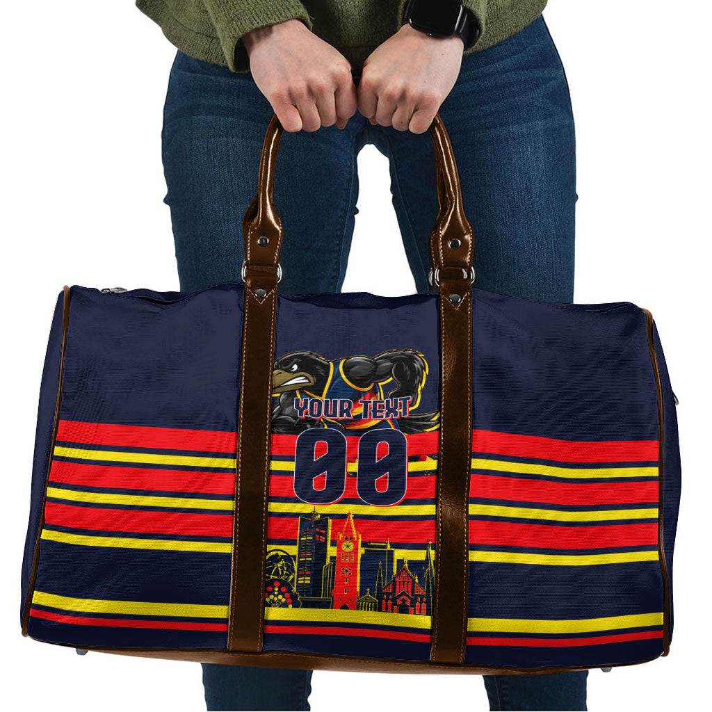 Personalised Adelaide Crows City Of Football Team Travel Bag Adelaide City Skyline Illustration Sport Fan
