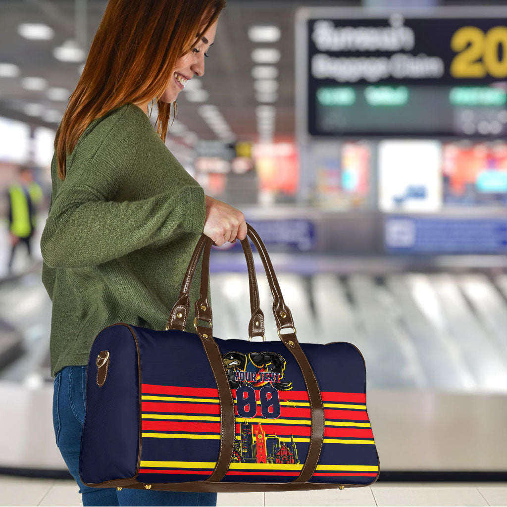 Personalised Adelaide Crows City Of Football Team Travel Bag Adelaide City Skyline Illustration Sport Fan