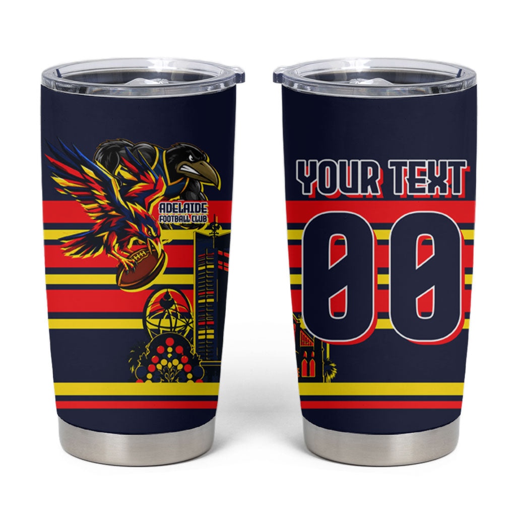 Personalised Adelaide Crows City Of Football Team Tumbler Cup Adelaide City Skyline Illustration Sport Fan