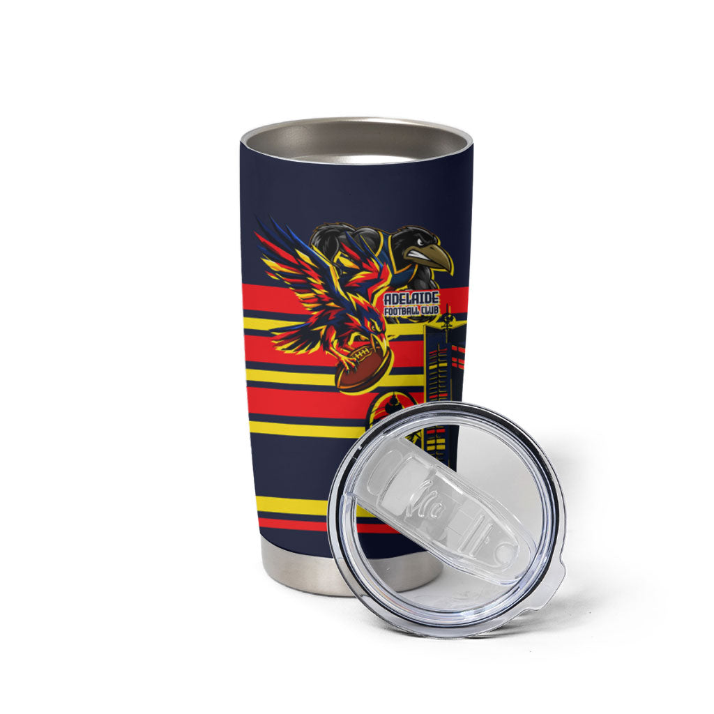 Personalised Adelaide Crows City Of Football Team Tumbler Cup Adelaide City Skyline Illustration Sport Fan