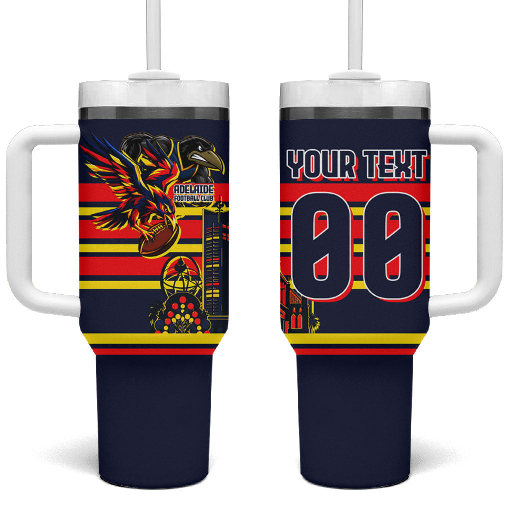 Personalised Adelaide Crows City Of Football Team Tumbler With Handle Adelaide City Skyline Illustration Sport Fan