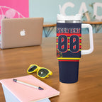 Personalised Adelaide Crows City Of Football Team Tumbler With Handle Adelaide City Skyline Illustration Sport Fan